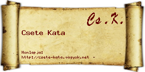 Csete Kata névjegykártya